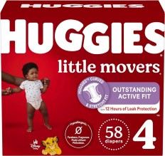 HUGGIES LIL MOVERS SZ4 58CT QQ