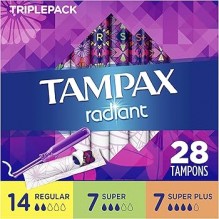 TAMPAX 28CT RADIANT MULTI PAK