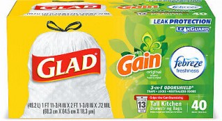 GLAD KITCHEN BAGS ORIG 13GAL 40