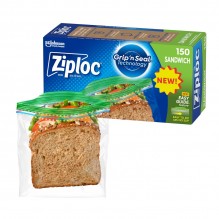 ZIPLOC SANDWICH BAGS 150CT