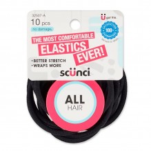 SCUNCI NYLON ALL HAIR ELST 10PK