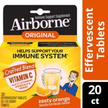 AIRBORNE EFFERVES TAB 20CT ORNG