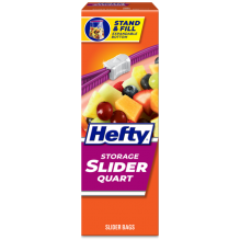 HEFTY SLIDER BAGS QT 24CT STOR