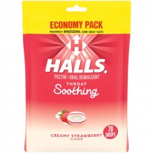 HALLS BAG 70CT CRMY STRWBRRY