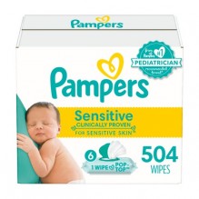 PAMPER WIPE SENS 84CT/6PK(504CT