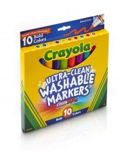 CRAYOLA U/CL WASHABLE 10CT BOLD