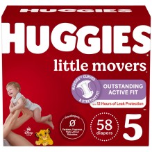 HUGGIES LIL MOVERS SZ5 58CT GIG