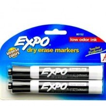 EXPO MARKER CHISEL BLACK 2CT