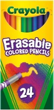 CRAYOLA ERASABLE CLR PENCL 24CT