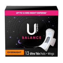 KOTEX U THIN OVERNITE MAXI 13CT