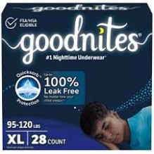GOODNITES U/PANTS BOY XL 28CT