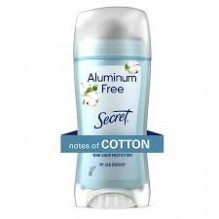 SECRET 2.4OZ ALUM FREE DEO CTTN