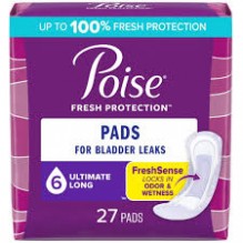 POISE ULTIMATE LONG PADS 27CT