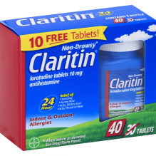 CLARITIN TABS 40CT (30+10)