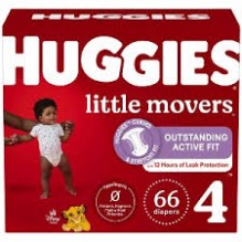 HUGGIES LIL MOVERS SZ4 66CT GIG