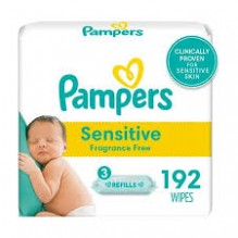 PAMPERS WIPES SENS REFILL 192CT