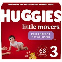 HUGGIES LIL MOVERS SZ3 68CT QQ