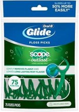 GLIDE MINT FLOSS PICK W/SCOP 75