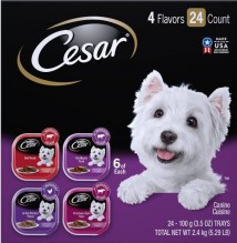 CESAR 4-VARIETY CUBE 24CT/3.5OZ