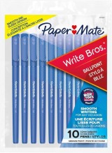 PAPERMATE PEN MED 10PK BLUE