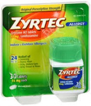 ZYRTEC 10MG TABS 30CT QQ