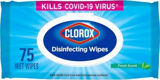 CLOROX WIPES FLAT PK 75CT FRSH