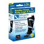MIRACLE SOCKS LARGE/X-LARGE BLK
