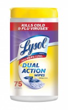 LYSOL DUAL WIPES 75CT