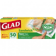 GLAD LOCK SANDWICH BAG 12/50CT