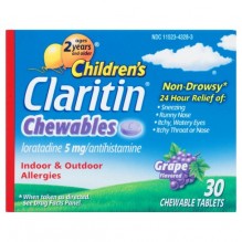 CLARITIN CHILD CHEW GRAPE 30CT