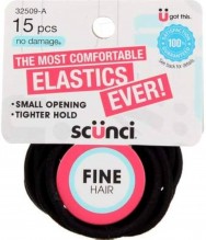 SCUNCI NYLON FINEHAIR ELST 15CT