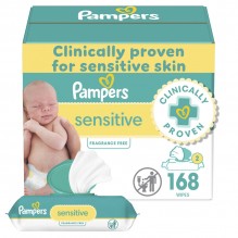 PAMPERS WIPES SENS 2X 168CT