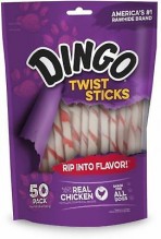 DINGO TWIST STICKS 50CT 16/CS