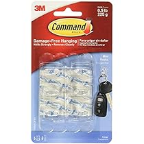 3M COMMAND HOOKS MINI CLEAR 1PK