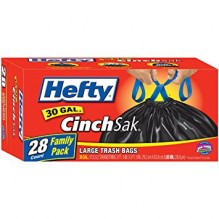HEFTY CINCH TRASH BAGS 30G 28CT