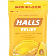 HALLS BAG 80CT HONEY LEMON