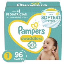 PAMPERS SWADDLER SZE NEWB 96S Q
