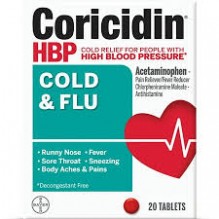 CORICIDIN HBP COLD N FLU 20 CT