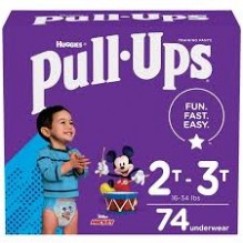 HUGGIES P/U BOY SUPER 2-3T 74CT