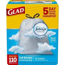 GLAD TALL KITCH ODOR SHD F/C110