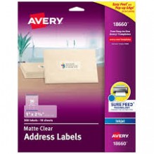 AVERY INK JET ADDRSS LABEL 300S
