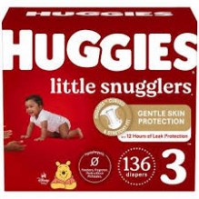 HUGGIES GIGA LIL SNUG SZ1 84CQQ