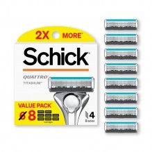 SCHICK QUATTRO TITAN RFL 6+2CT