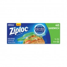 ZIPLOCK SANDWICH BAGS 40 CT Q