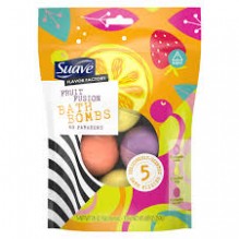 SUAVE BATH BOMBS 5PC FRUIT FUSN