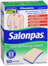 SALONPAS PAIN RELF PATCH 60CT