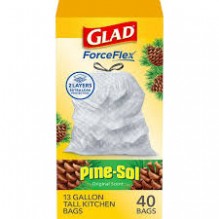 GLAD F-FLX ODOR SHD PINSOL 40CT