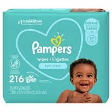 PAMPERS WIPES SCNTD 216CT FRSH