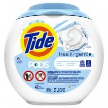 TIDE PODS 42CT FREE/GENTLE LIQ