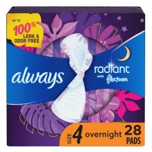 ALWAYS RADIANT PADS SZ4 28CT